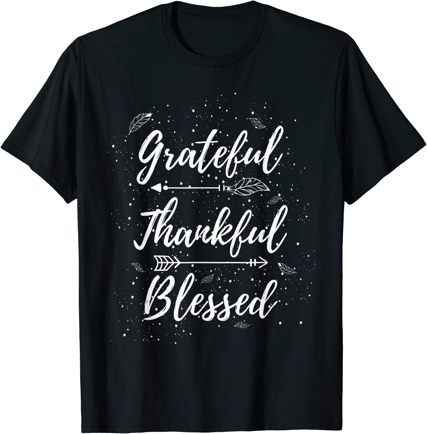 Grateful Thankful Blessed Thanksgiving T-Shirt