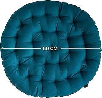 SKANDA FAB Premium Cotton Floor Seating Cushion | Luxurious Comfort & Microfiber Fill 60X60 CM Large Size for Meditation | Pooja | Living Room | Pets | Outdoor Botanical Green Pack of 1