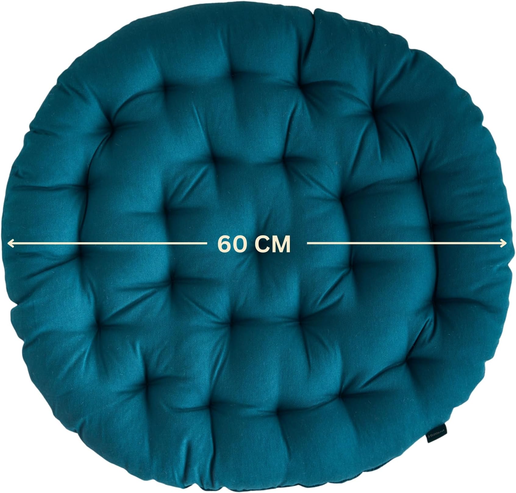 SKANDA FAB Premium Cotton Floor Seating Cushion | Luxurious Comfort & Microfiber Fill 60X60 CM Large Size for Meditation | Pooja | Living Room | Pets | Outdoor Botanical Green Pack of 1