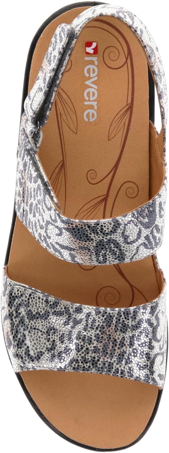 Revere Como Women’s Sandals with Back Strap - Premium Leather, Adjustable Fit, Orthotic-Friendly, Shock-Absorbing - Stylish & Comfortable for Travel & Daily Wear