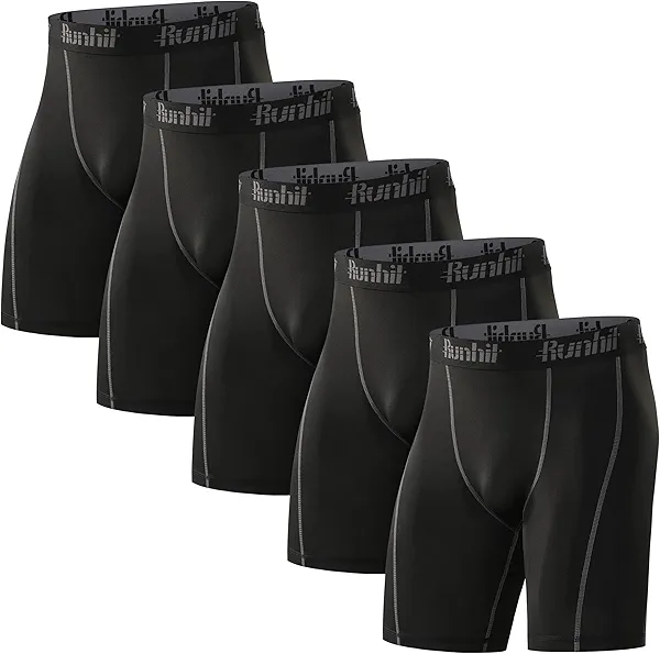 Runhit Compression Shorts Men Underwear Spandex Running Shorts Workout Athletic
