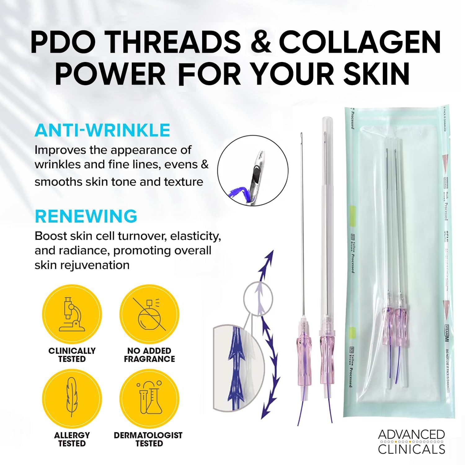 Hilos PDO para Elevación Facial 18G100mm, Hilo de Espina de Pescado, 20 Unidades de Hilos de Engranaje, Producción de Colágeno, Tratamiento Antienvejecimiento, Reducción de Arrugas