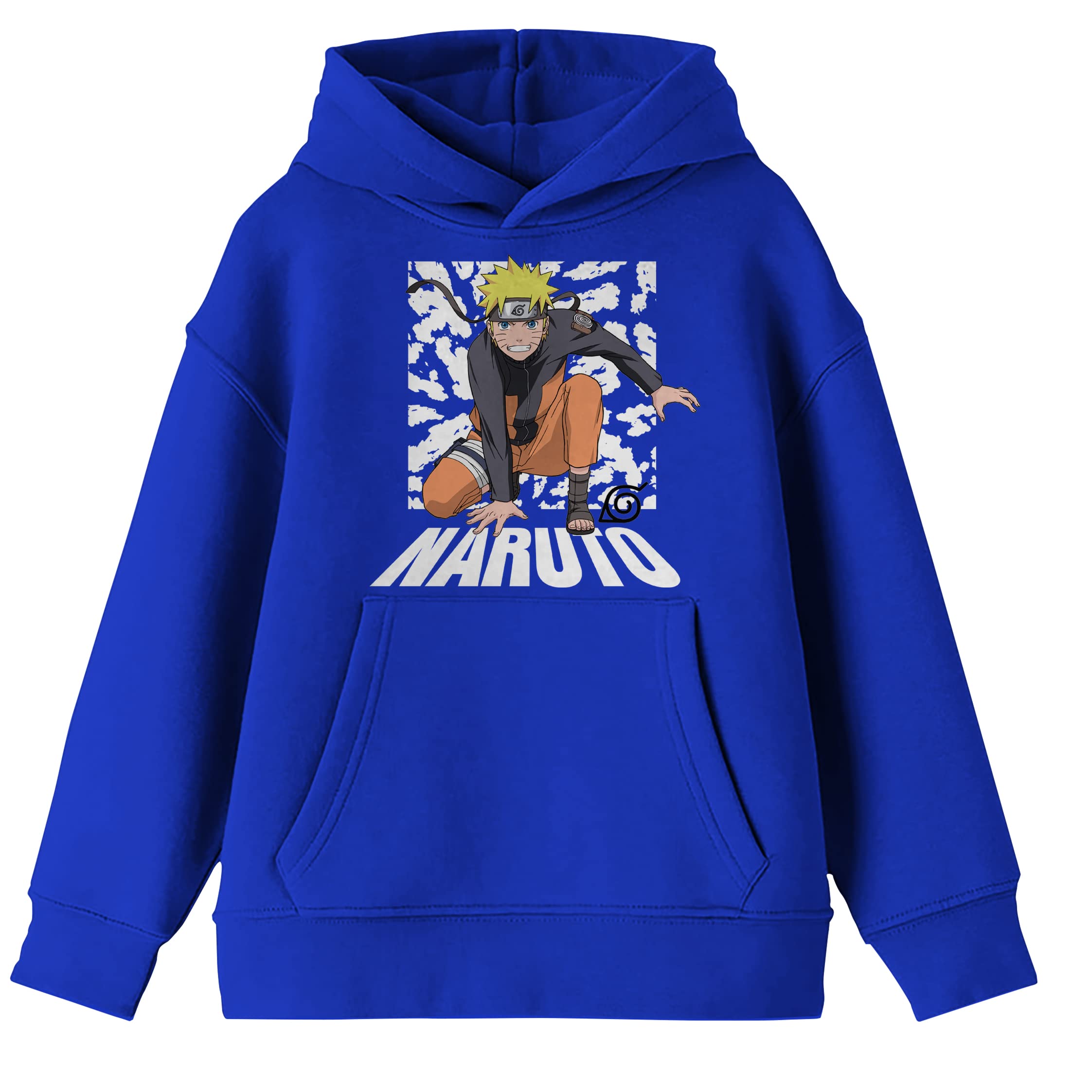Bioworld Kapuzenpullover Naruto Shippuden Anime Cartoon Königsblau für Jugendliche Jungen, Blau, XS