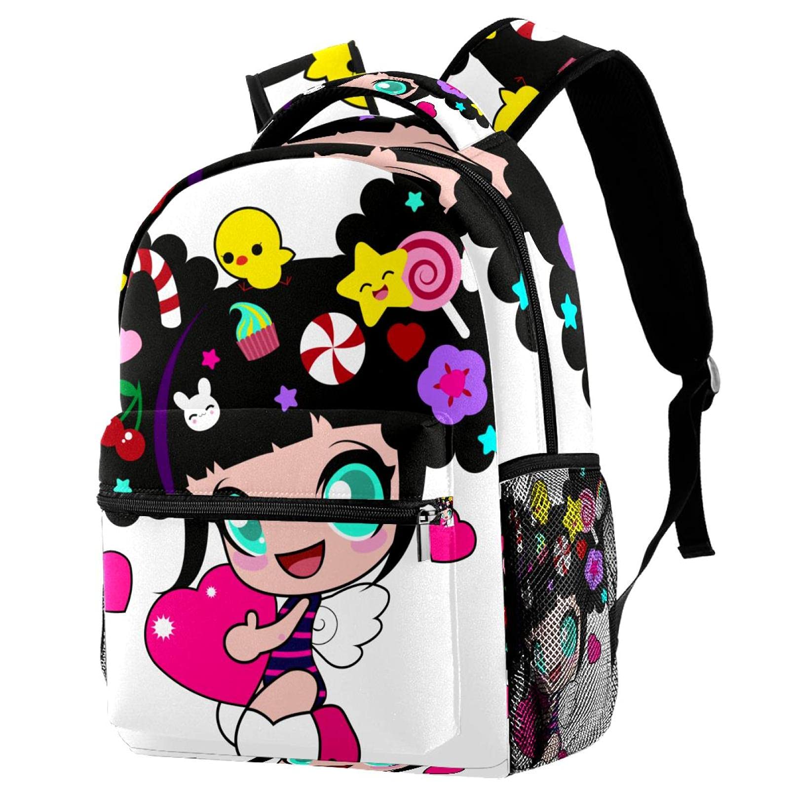 Sac à dos décontracté aux finitions bouclées et nuances multicolores - 7