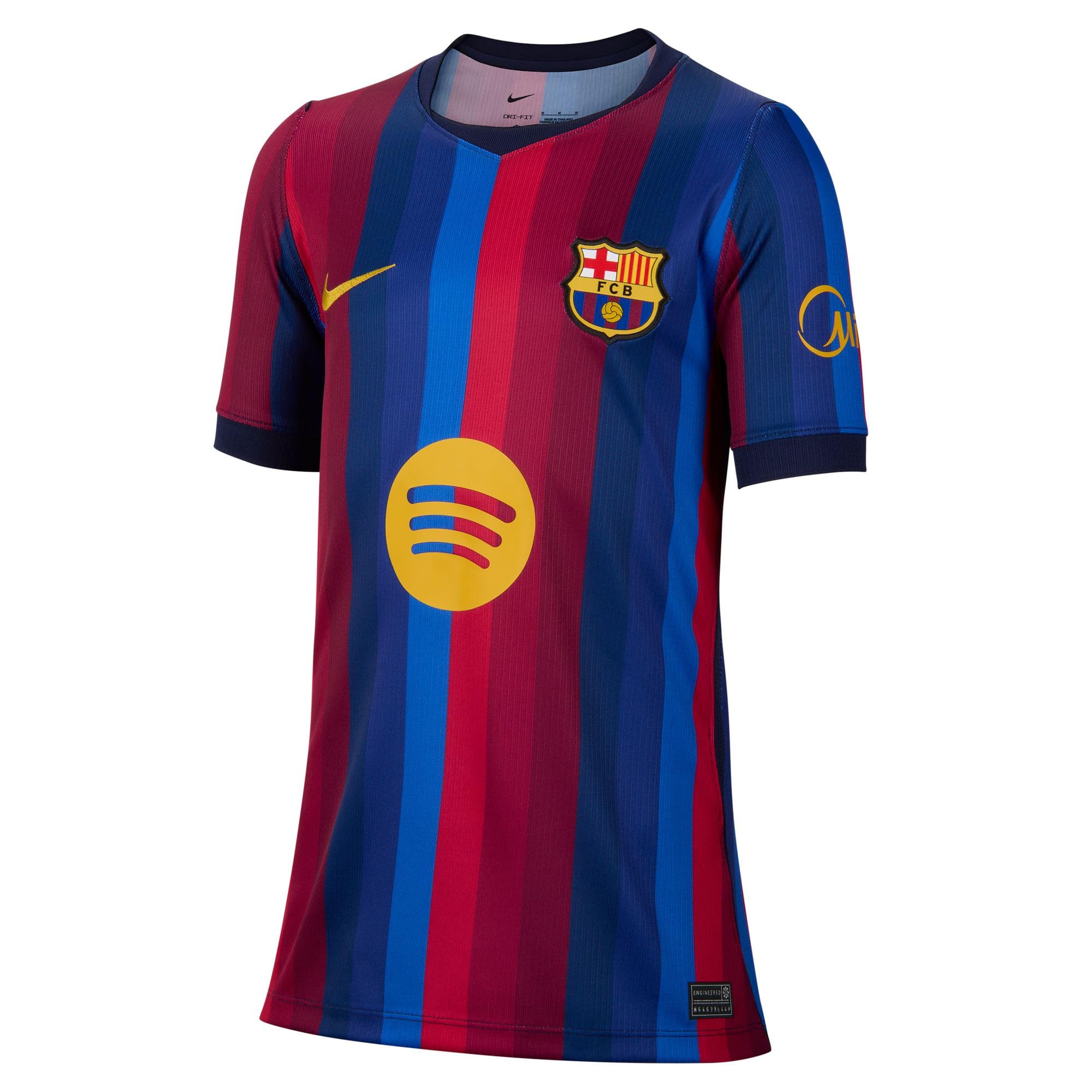 Nike Kids FCB Dri-Fit SS Stadium Home Jersey, Deep Garnet/Blue Void/Mineral, 8/10 Years