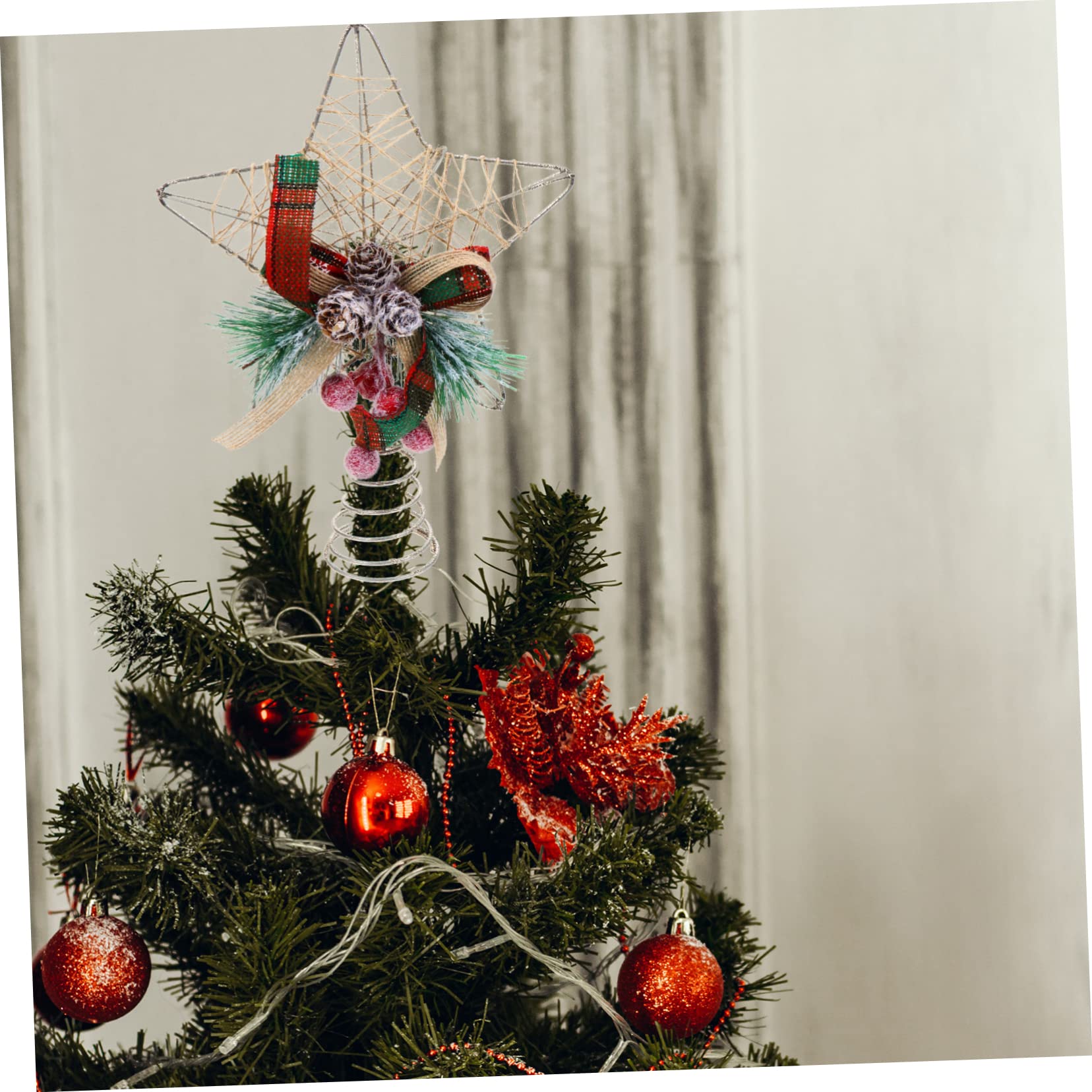 Cabilock 6 STK weihnachtsbaumspitze Stern Engel Christbaumspitze Weihnachten Neon Advent anhänger spriegel anhänger zurrösen ortgang Weihnachtsbaum-Anhänger Weihnachtsanhänger Stoff