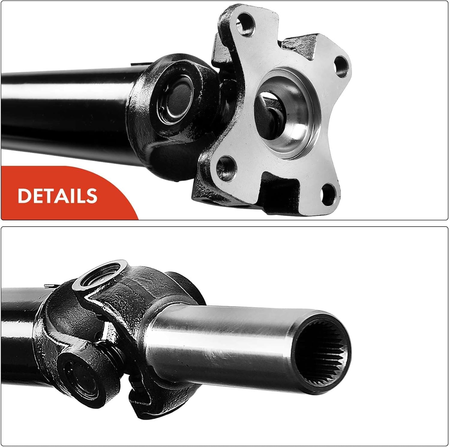 A-Premium 49.65" Rear Drive Shaft Driveshaft Assembly Compatible with F-150 F150 Ford 1997 1998, 4.2L 4.6L, [4WD, 120.0" Wheelbase, 4R70W Auto, M50D Manual, Extended Cab Pickup, Standard Cab Pickup]