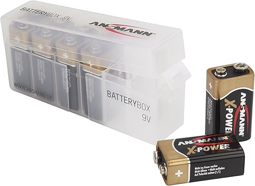 Miniatura 7 de ANSMANN Estuche de batería para 6 baterías recargables de 9 V, caja de almacenamiento para transporte y protección (paquete de 1)