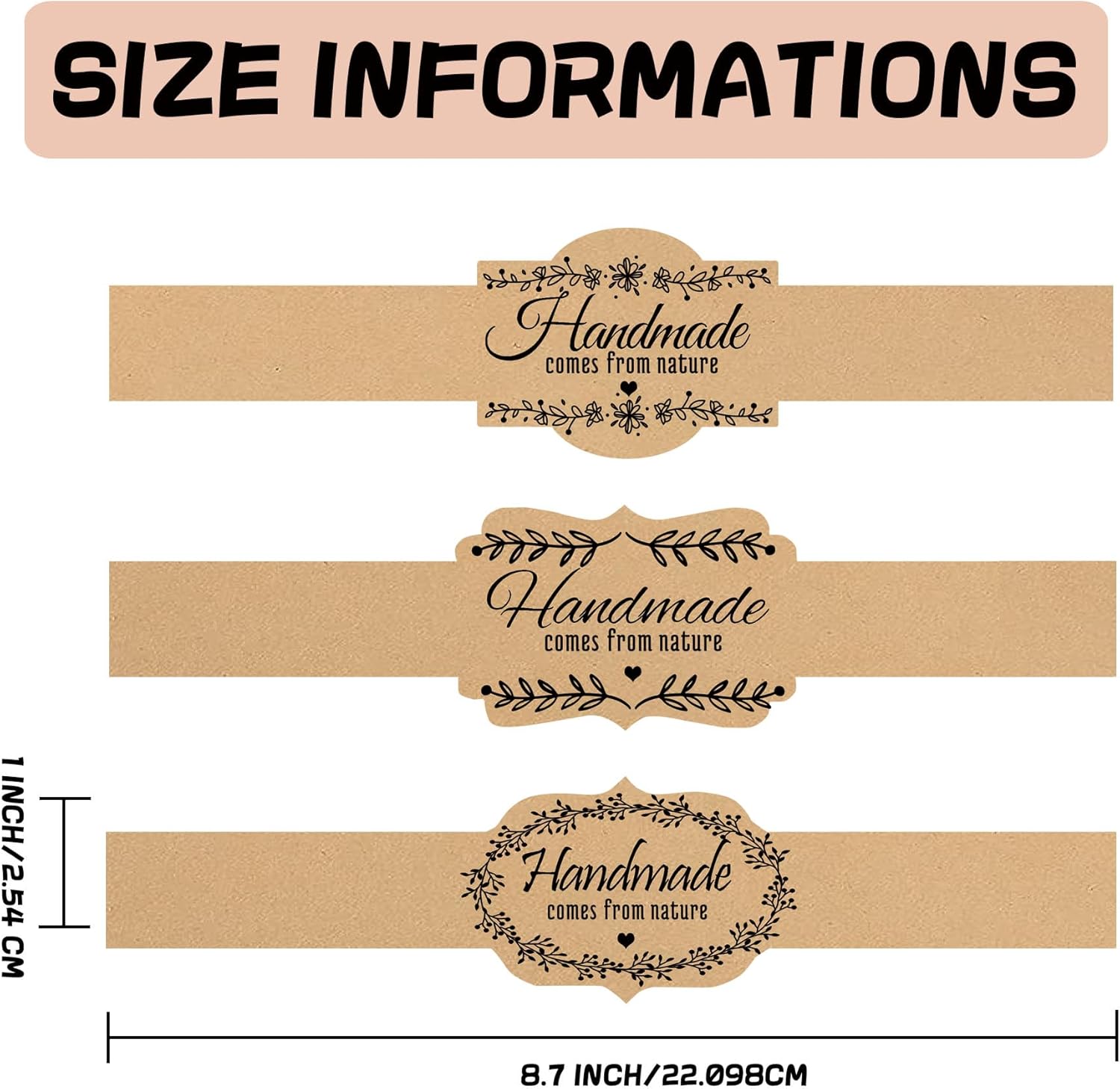 Brown Kraft Soap Labels 120pcs Handmade Soap Wrap Tags Paper Soaps Sleeves Covers Tape for Homemade Soap Packaging Supplies - Image 2