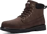 LARNMERN Bottes de travail doux orteil Hommes imperméables non glissant randonnée tactique moto Chukka Boot 6 Chaussure confortable en cuir de pouce