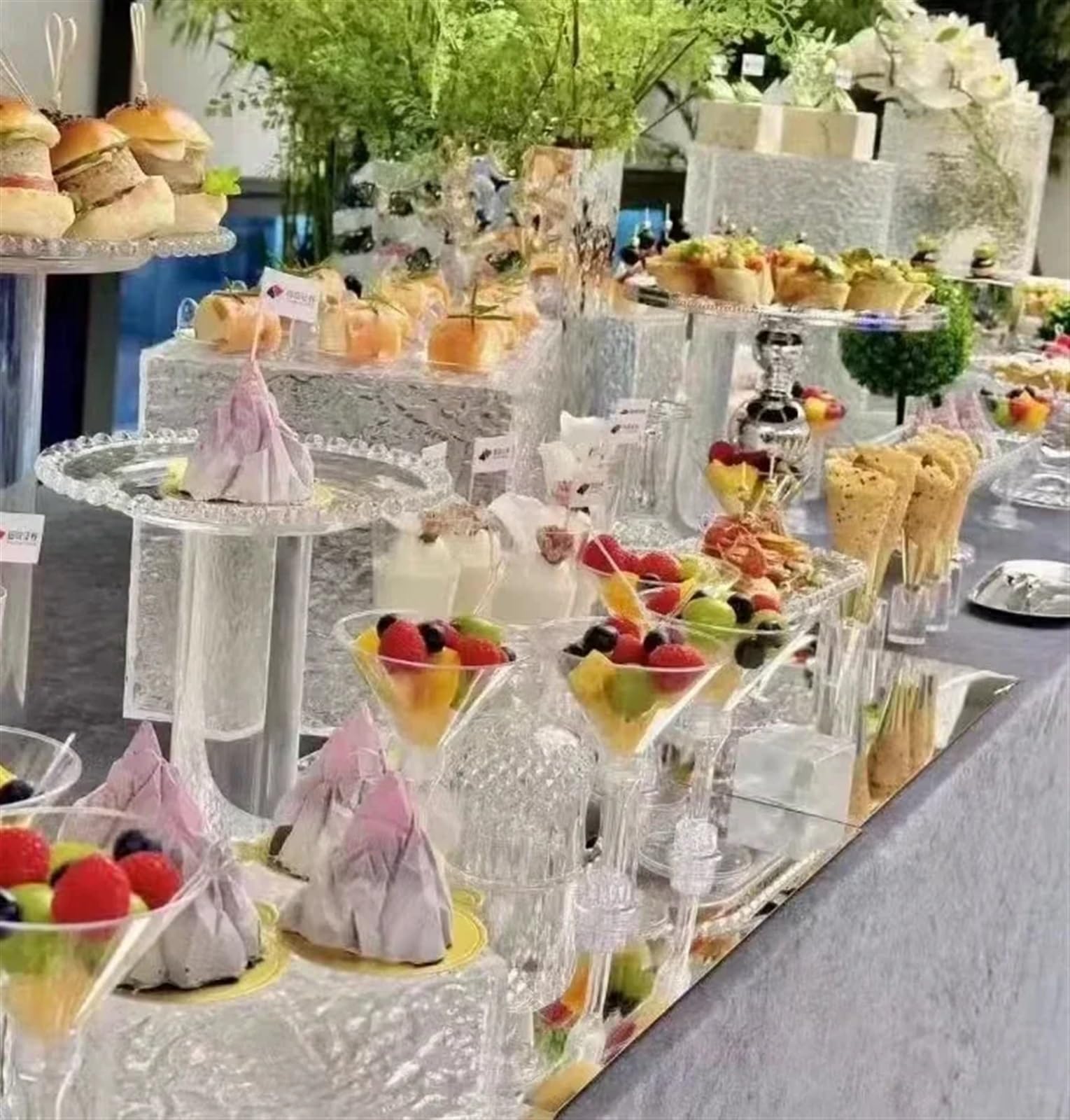 Soporte para bufé 14 piezas de soportes for elevar postres, dulces, decoración bufé, bandejas for banquetes bodas, pasteles, galletas, sushi, pan, frutas, té
