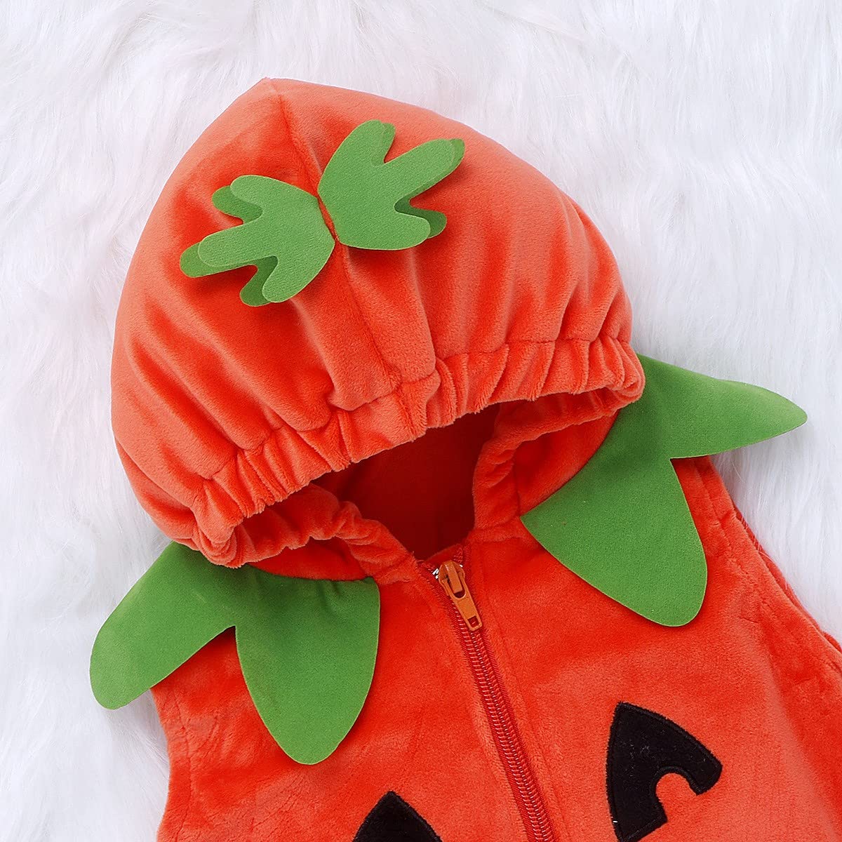Hifot 3 Pezzi Vestito Zucca Neonato,Costume Zucca Bambino Pagliaccetto con Cappello e Scarpa Costumi Halloween Bambini Ragazze Ragazzi
