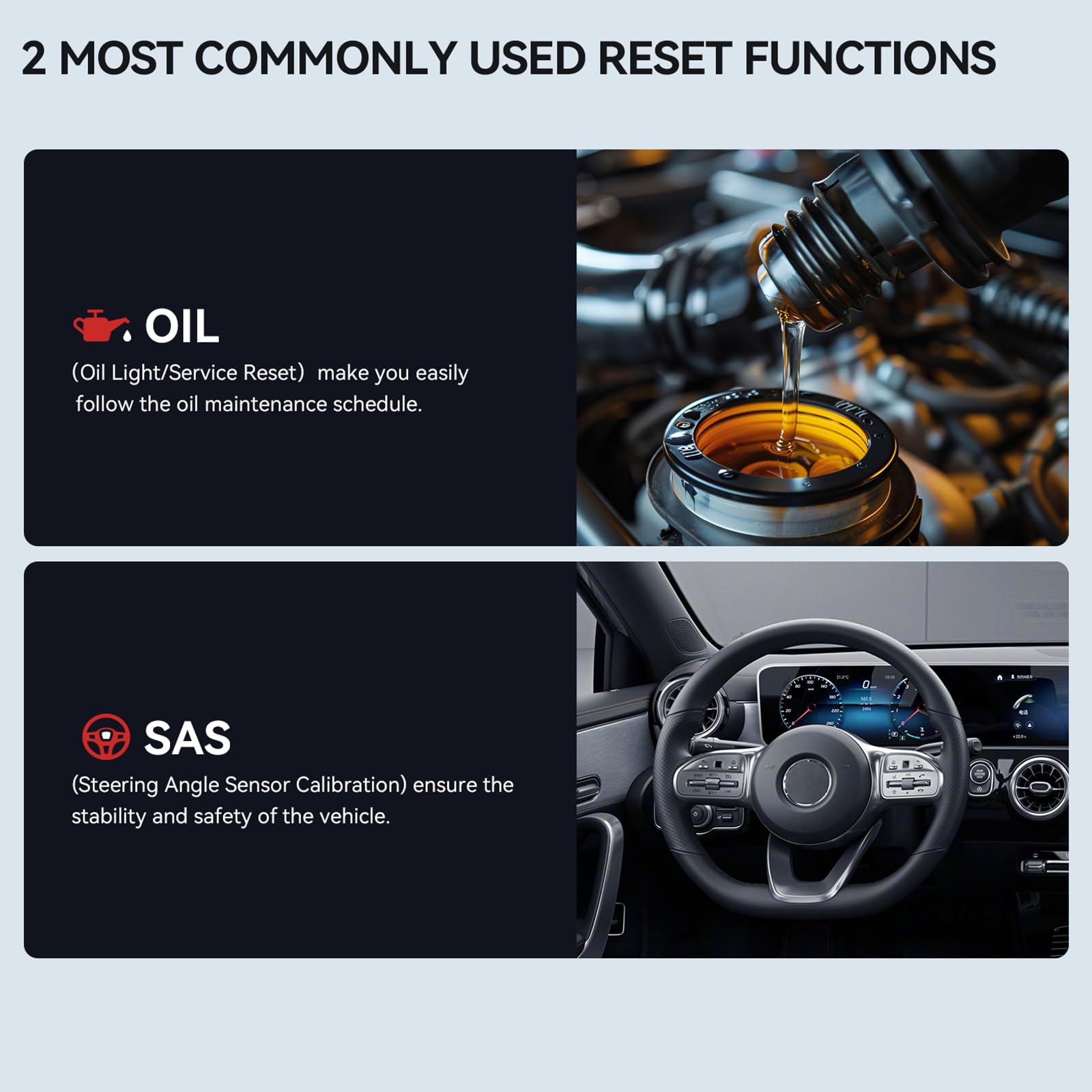 iCarsoft Escáner OBD2 para Porsche, sistema completo POR V1.0, herramienta de diagnóstico de coche, lector de código automotriz con reinicio de aceite/SAS, prueba de batería, datos gráficos en vivo