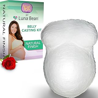 Luna Bean Belly Cast Kit Pregnancy Casting Kit (Natural) – Mom to Be Gift, Best Gifts Expecting Mom, Pregnancy Gifts for First Time Moms, Pregnant Mom Gifts