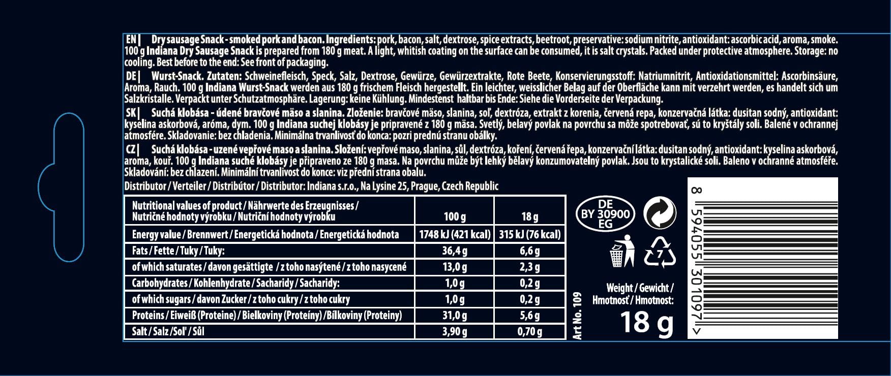 Indiana Jerky - Chicken - 25g - Original Outlet