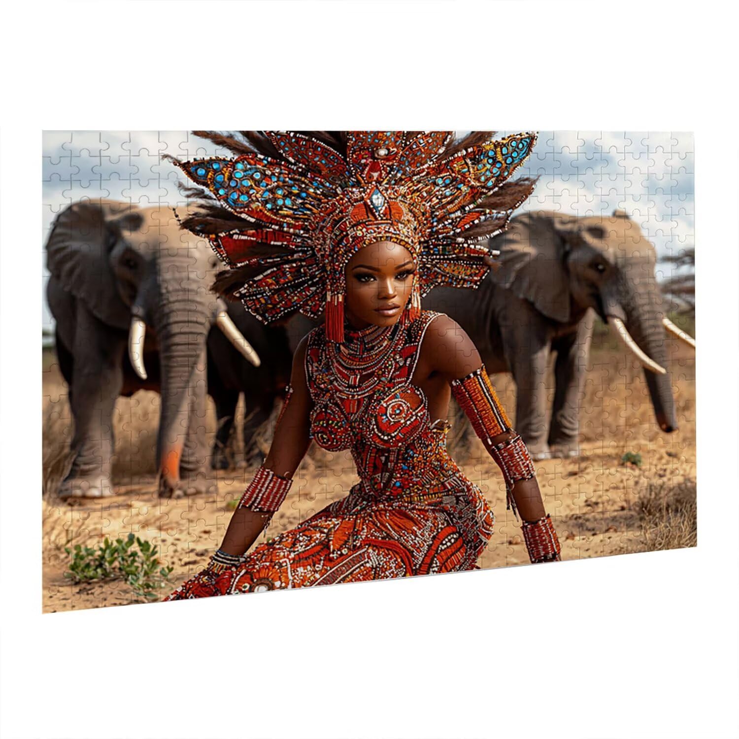 Jigsaw Puzzle, 5000 Pezzi Puzzle Classici, Elefante Puzzle Rilassamento Intelligence, Mpossibile Difficile Puzzle Impegnativo per Adulti Puzzle Gioco Familiare, Regalo per Amore Amico Donnafr0-971