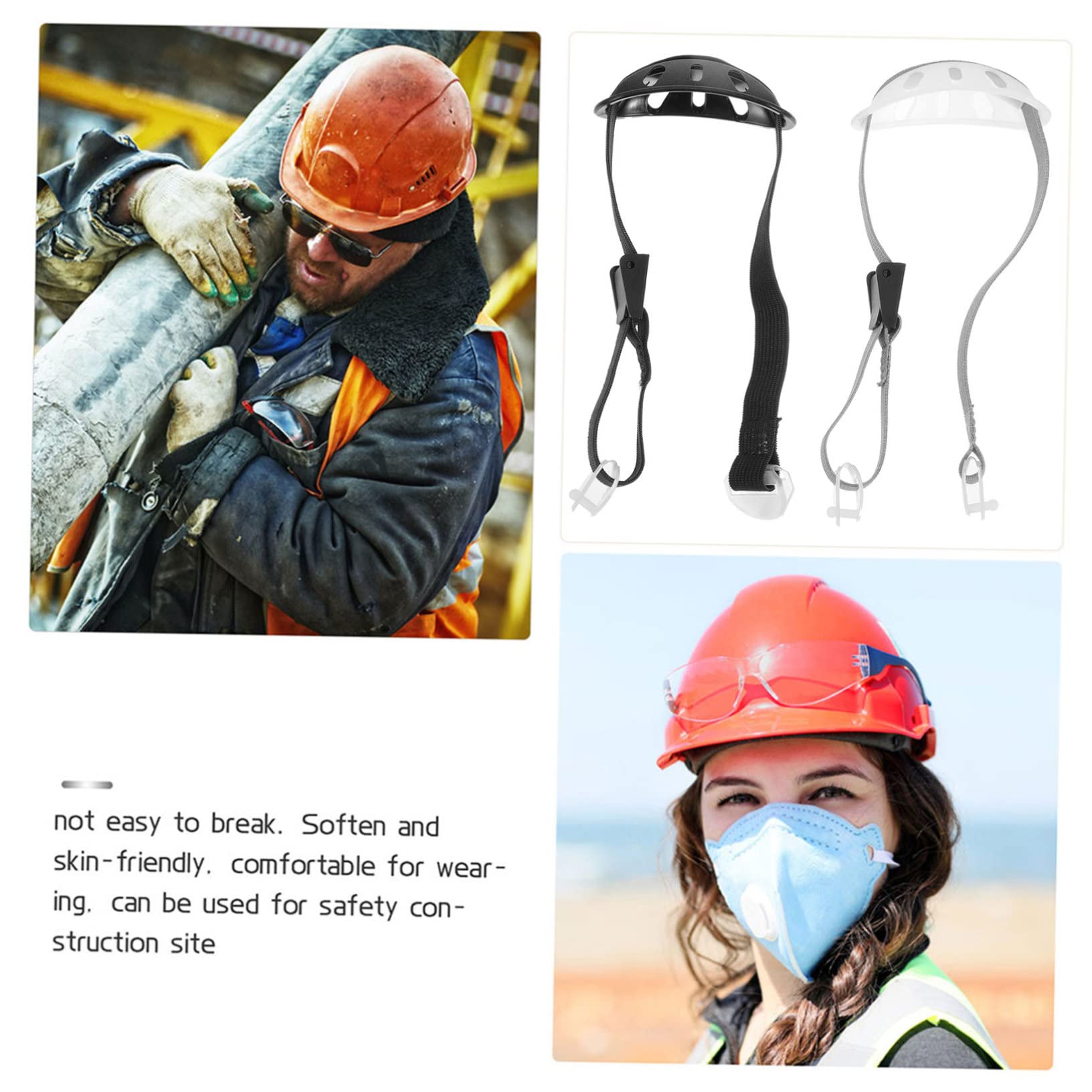 Happyyami 10stücke Teiliges Kinnband Für Schutzhelm Verstellbares Sicherheitskinnband Aus Langlebigem Material Für BAU Und Sicherheitsanwendungen Leicht Und Installieren