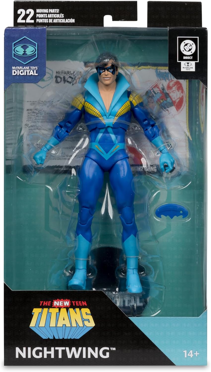 McFarlane Toys- DC Direct Nightwing (Teen Titans) 7in Action Figure with Digital Collectible