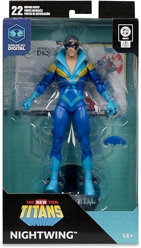 Miniatura 7 de McFarlane Toys - DC Direct Nightwing (Teen Titans) Figura de acción de 7 pulgadas con coleccionable digital