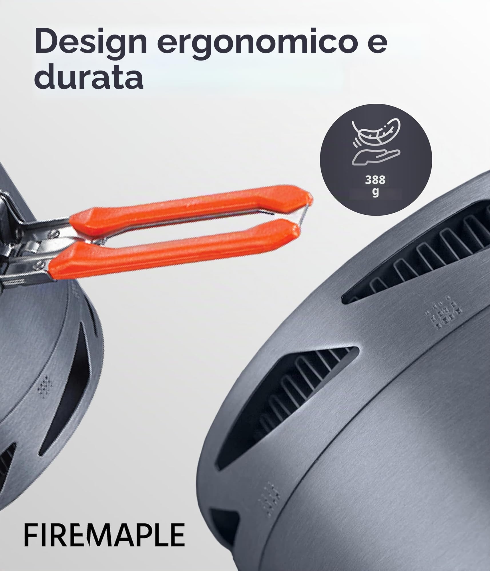 Fire-Maple Braciere Feast K2 Pentola da Campeggio in Alluminio anodizzato Duro con circolazione del Calore 1,5 L