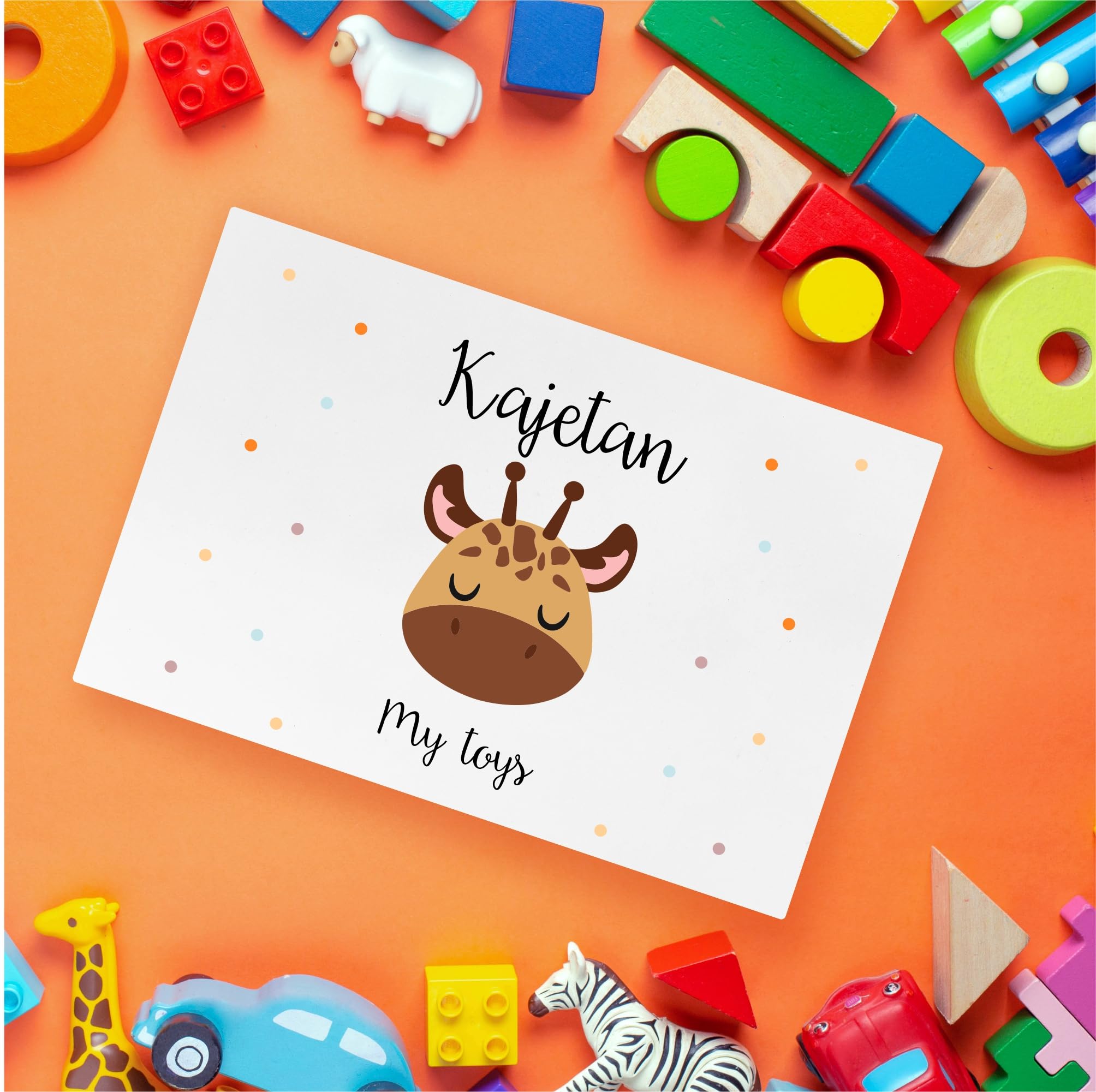 Creative Deco Scatola Ricordo per Bambini Personalizzata, Giraffa