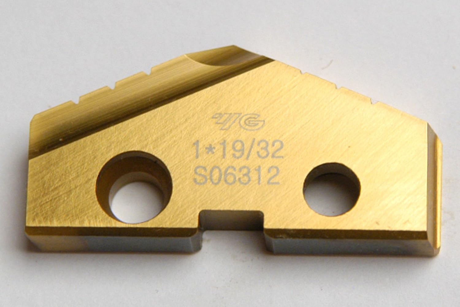 1-19/32 (1.5937) Diameter T-15 Spade Drill Insert, Series 3TA, TIN Coated