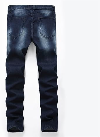 Men's Fashion Design Streetswear Denim Pant Casual Flex Waist Skinny Jeans Slim Straight Leg Jeggings