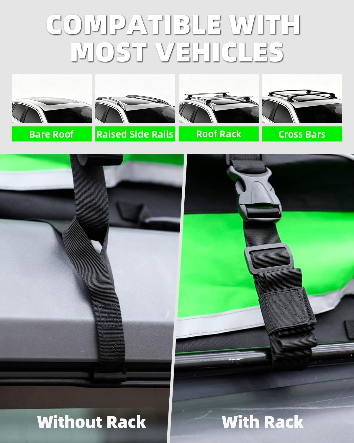 Rooftop Cargo Carrier Waterproof Oxford Fabric Roof Top Bag 21 Cu Ft