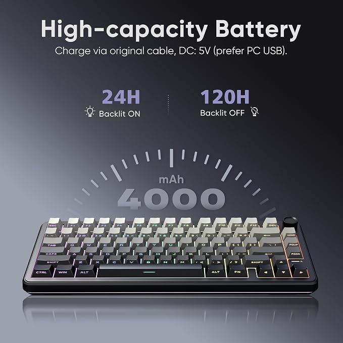 Teclado Mecánico Inalámbrico RedThunder K75 75% RGB miniatura 7