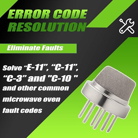 DE32-60013A Microwave Humidity Gas Sensor Fits for Samsung Microwave,Fix E-11, C-11, C-3 Fault Codes,Compatible with ME21M706BAS, ME18H704SFG, MET8H704SFS, ME21K7010DG