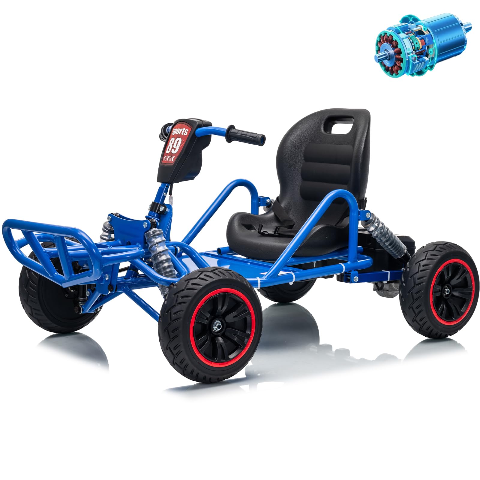 POSTACK 24V Kids Go Kart, 24V Ride on Toy for Big Kids