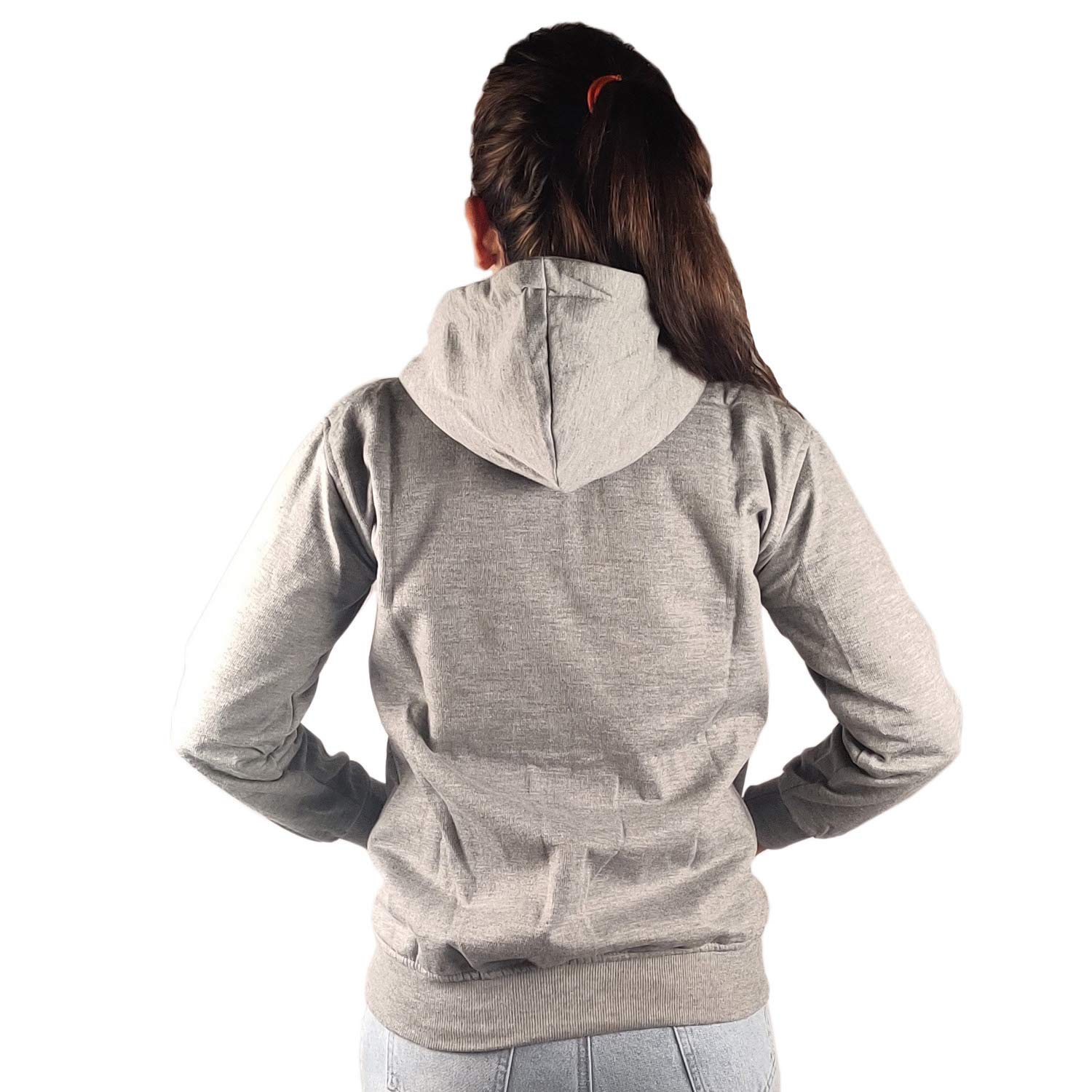 Prokick Women's Hooded Fleece Jacket - Small - Light Grey 1