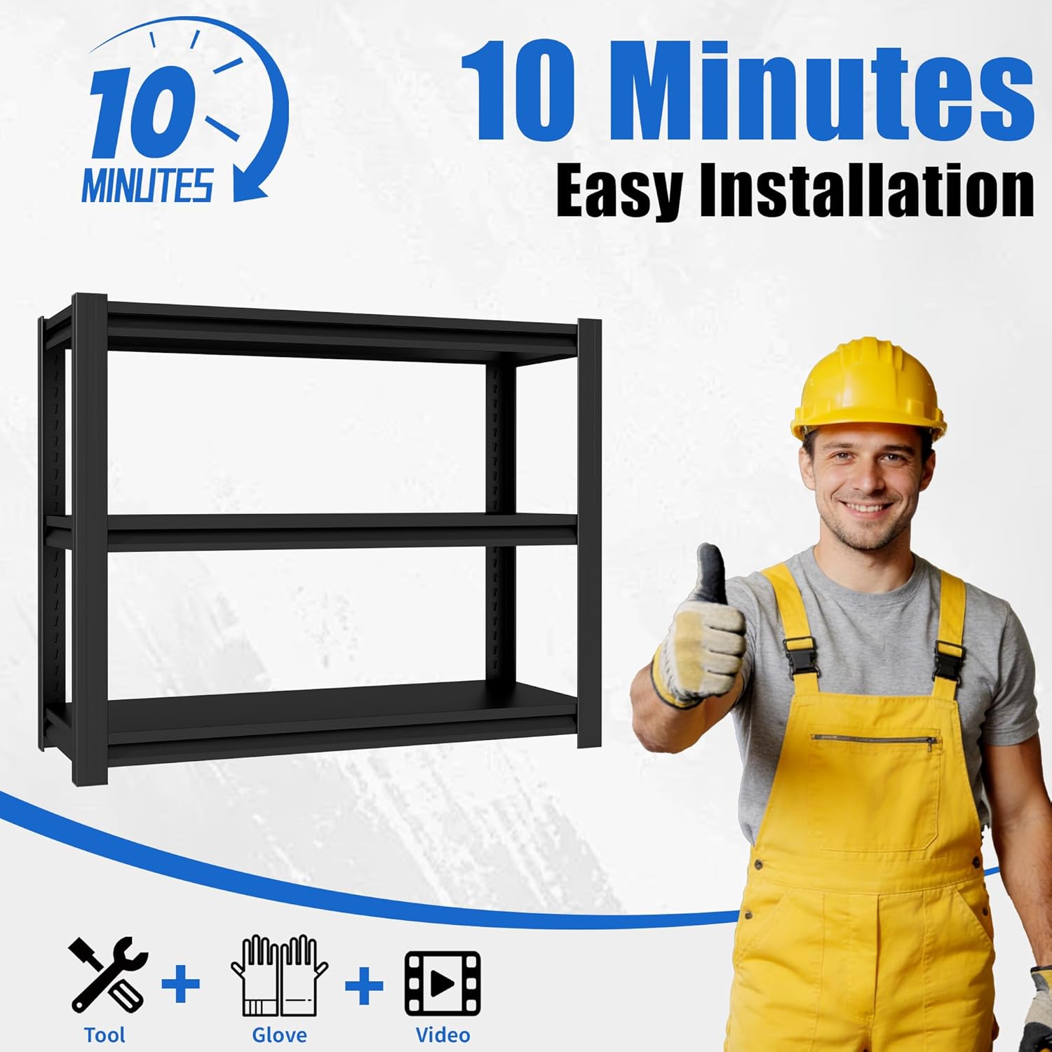 30-40 Gallon Fish Tank Stand - Metal Aquarium Stand, 47.2" W x 18"D x 39" H Adjustable Heavy Duty Garage Storage Shelving Rack, 3-Tier Fish Tank Rack Shelf for Home Office, Tank Not Included,Black