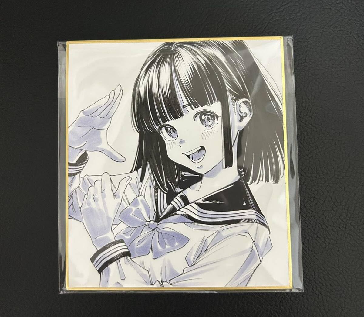 Amazon.co.jp: ガガイモ 会場限定1点物 直筆イラスト色紙 個展 黒網  