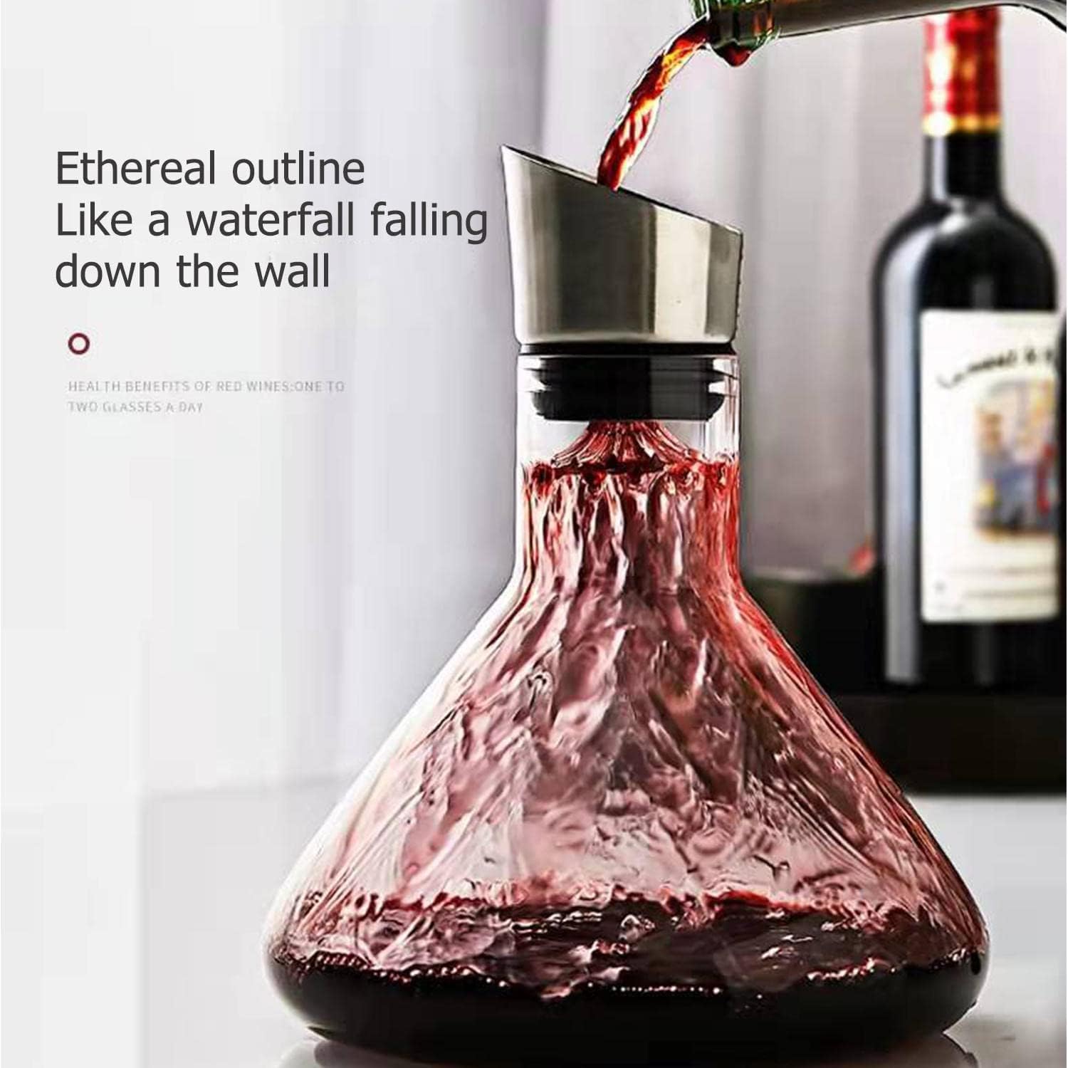 Amazon｜デカンタ デキャンター 赤ワイン カラフェ 1500ML 1800ML エア 