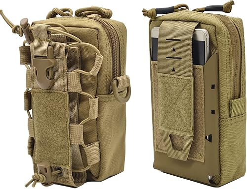 Bolsa táctica multiusos EDC Molle para la cintura, bolsa de cintura para teléfono celular, funda para teléfono celular, funda para camping,