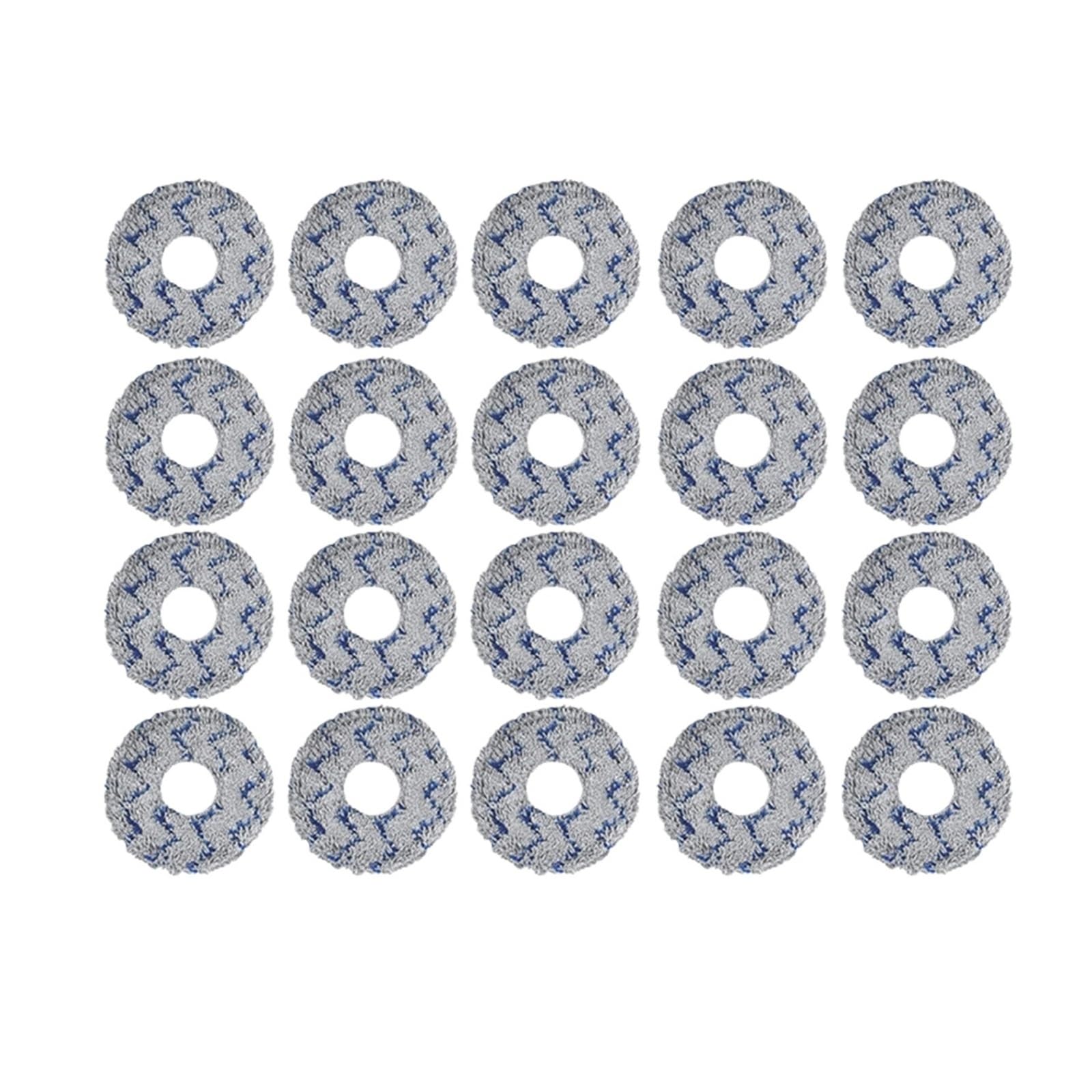 VIXWDRUTY Mop Cloth，Compatible For Deebot，T30 Pro，Compatible For Omni，T10 T20/T30s Combo X1 X2 /Robot Vacuum Cleaner Mop Pads Accessories Parts(20pcs)
