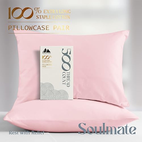 Miniatura 49 de Mayfair Linen 100% Cotton King Size Pillow Cases Set of 2-500 Thread Count Pillow Cases King Size Set of 2 (Dark Grey), Luxuriously Soft Hotel