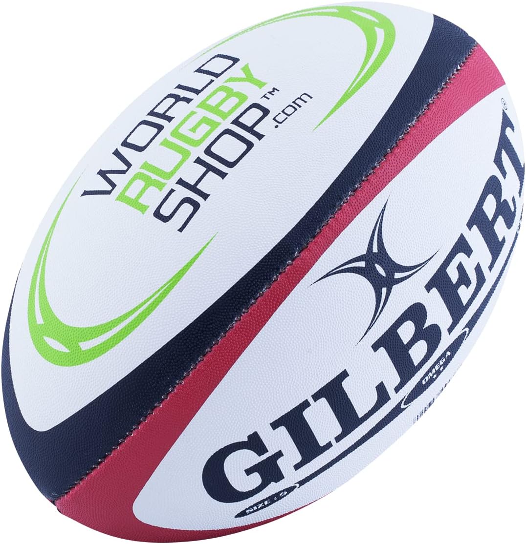 Gilbert Omega Match Rugby Ball Size 5 Conforms to World Rugby Game Specifications