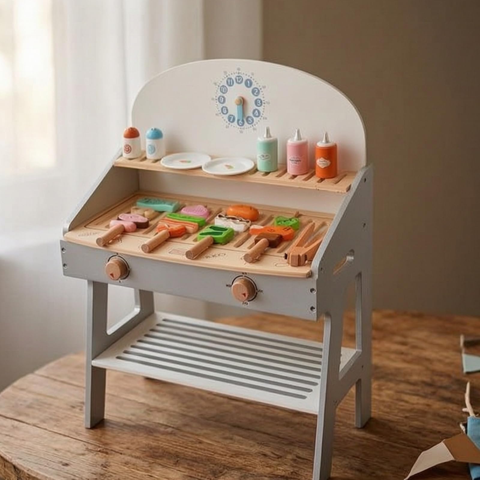 Barbacoa con Accesorios Resistente Parrilla Divertido Cocinita para Niños