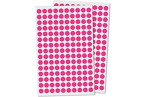 3000 Count 3/8 Inch, Pink Dot Stickers