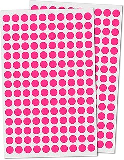 Pack de 3000, 1cm Gomets Colores Pegatinas Redondo Adhesivos - Rosa