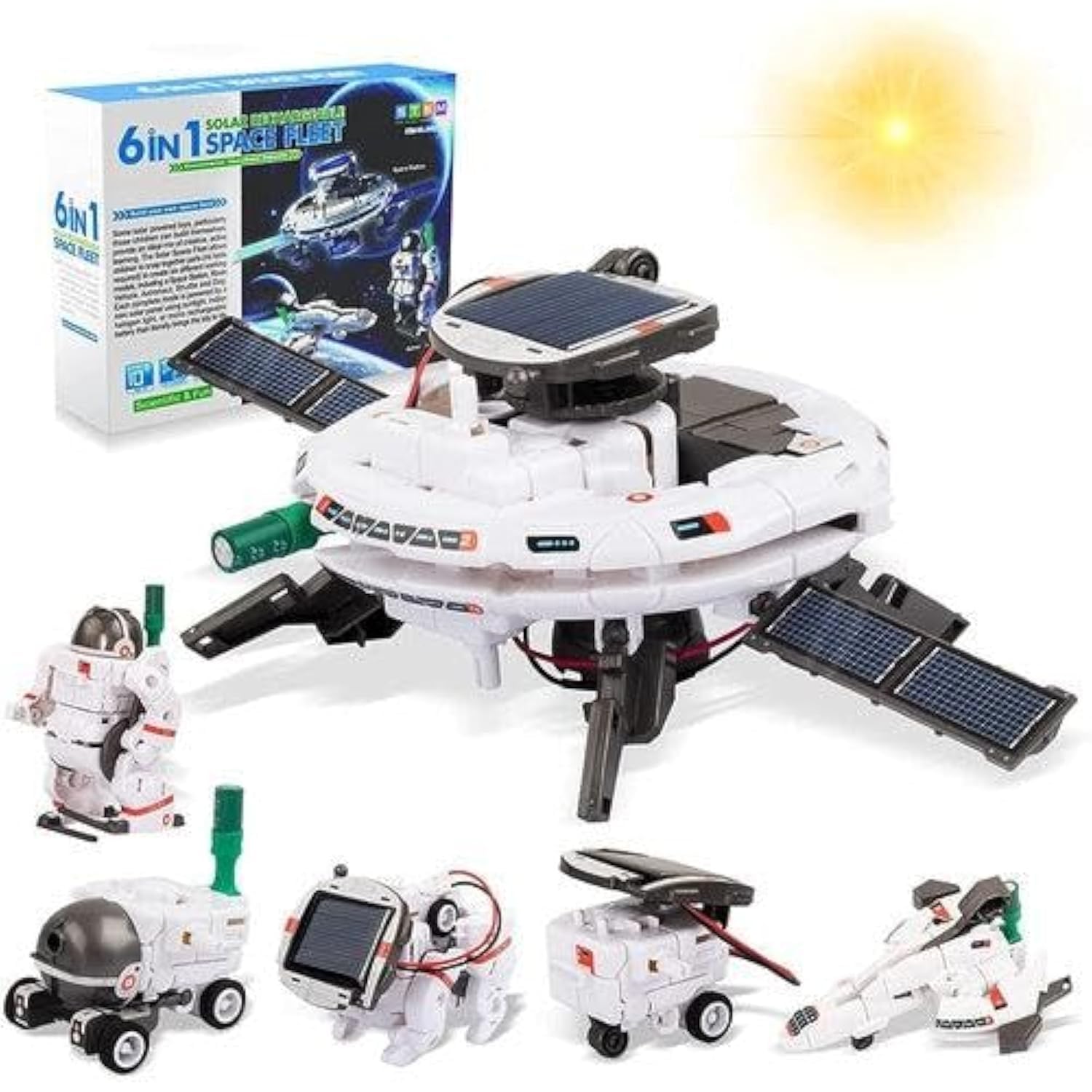 Science Kits for Kids, 6-in-1 Solar Robot Space Building Kit, DIY Science Experiment Toys for Boys Girls Age 9-14
