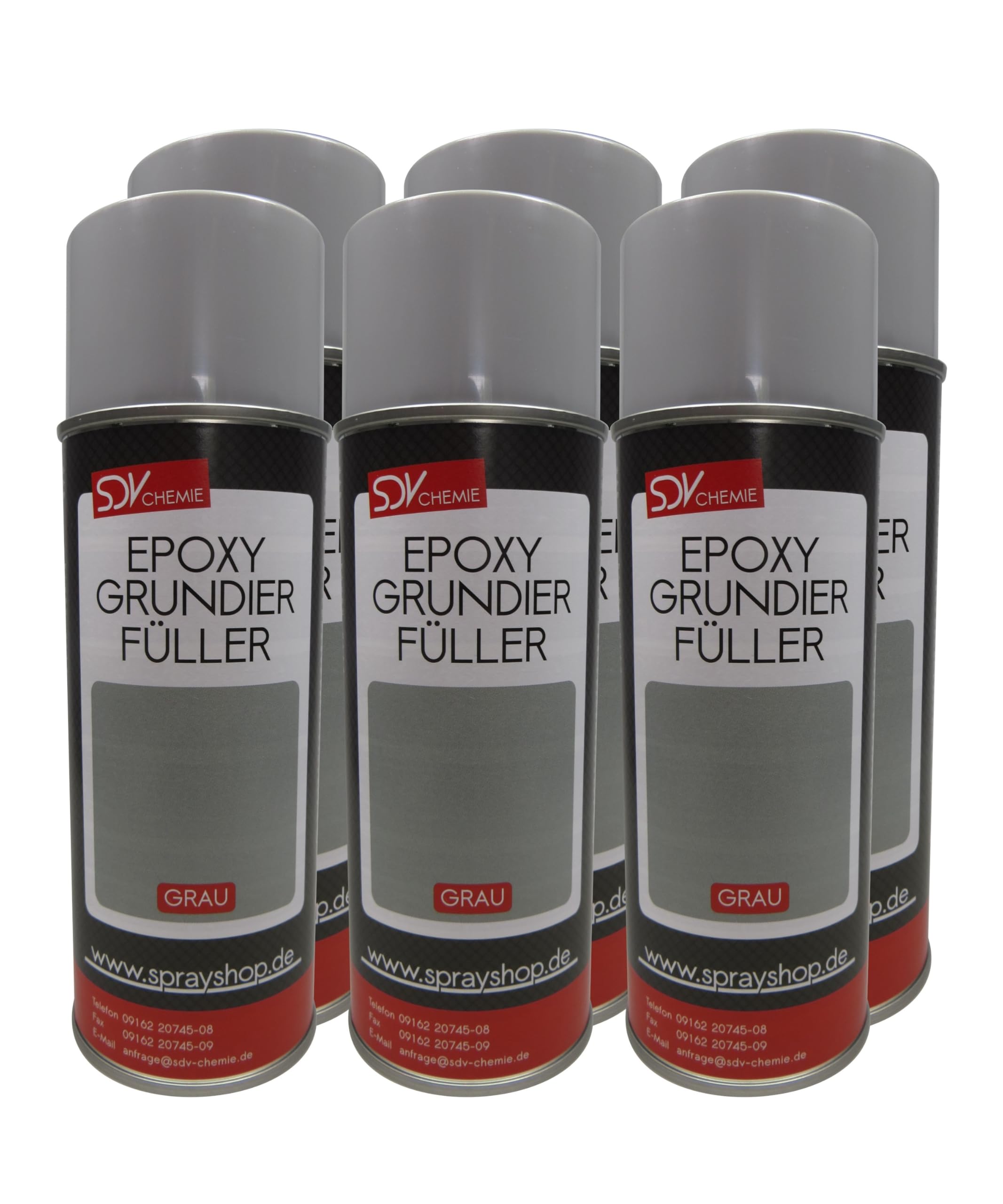 SDV Chemie Epoxy Grundierfüller grau 6x 400ml