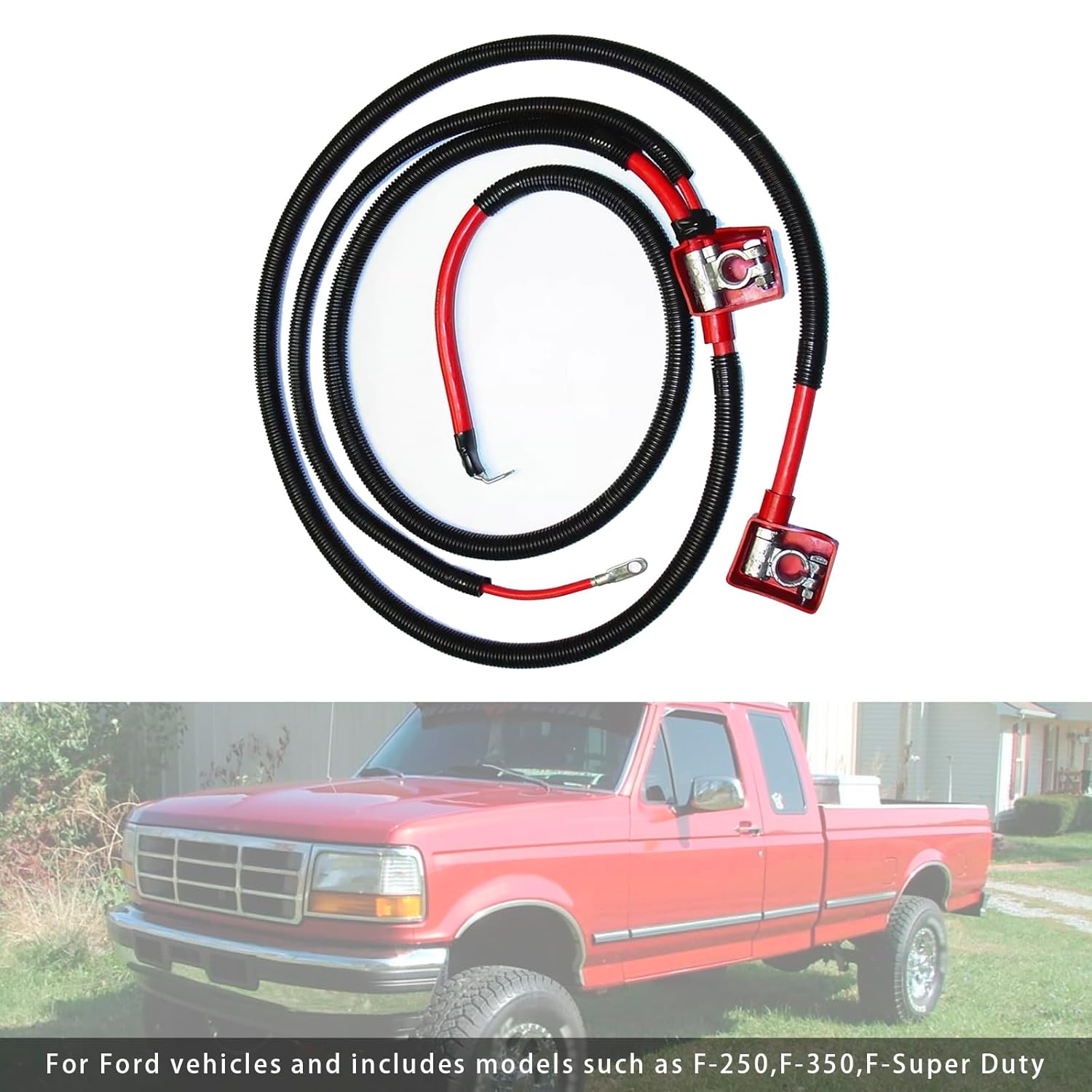 Artudatech Battery Cable Standard A123-00HP for Ford Vehicles and Includes Models Such as F-250,F-350,F-Super Duty for Ford 7.3L Powerstroke Diesel