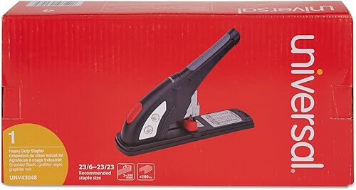 Miniatura 3 de Universal Grapadora de plástico y metal, capacidad para 200 hojas, negro/grafito
