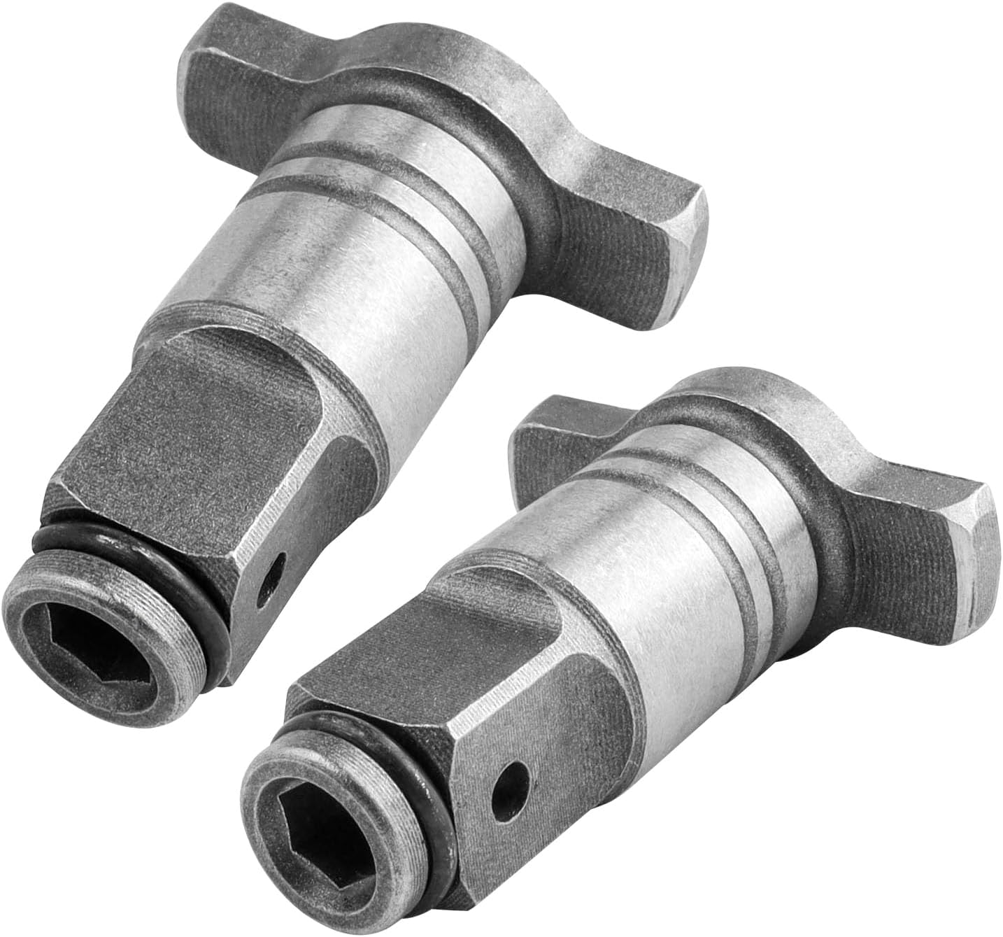 2 Packs Electric Wrench Conversion Head, Shaft Conversion Head with 1/4" Hex Shank and Magnetic 1/2" Square Drive for Impact Wrench Drill Socket Screwdriver Bits