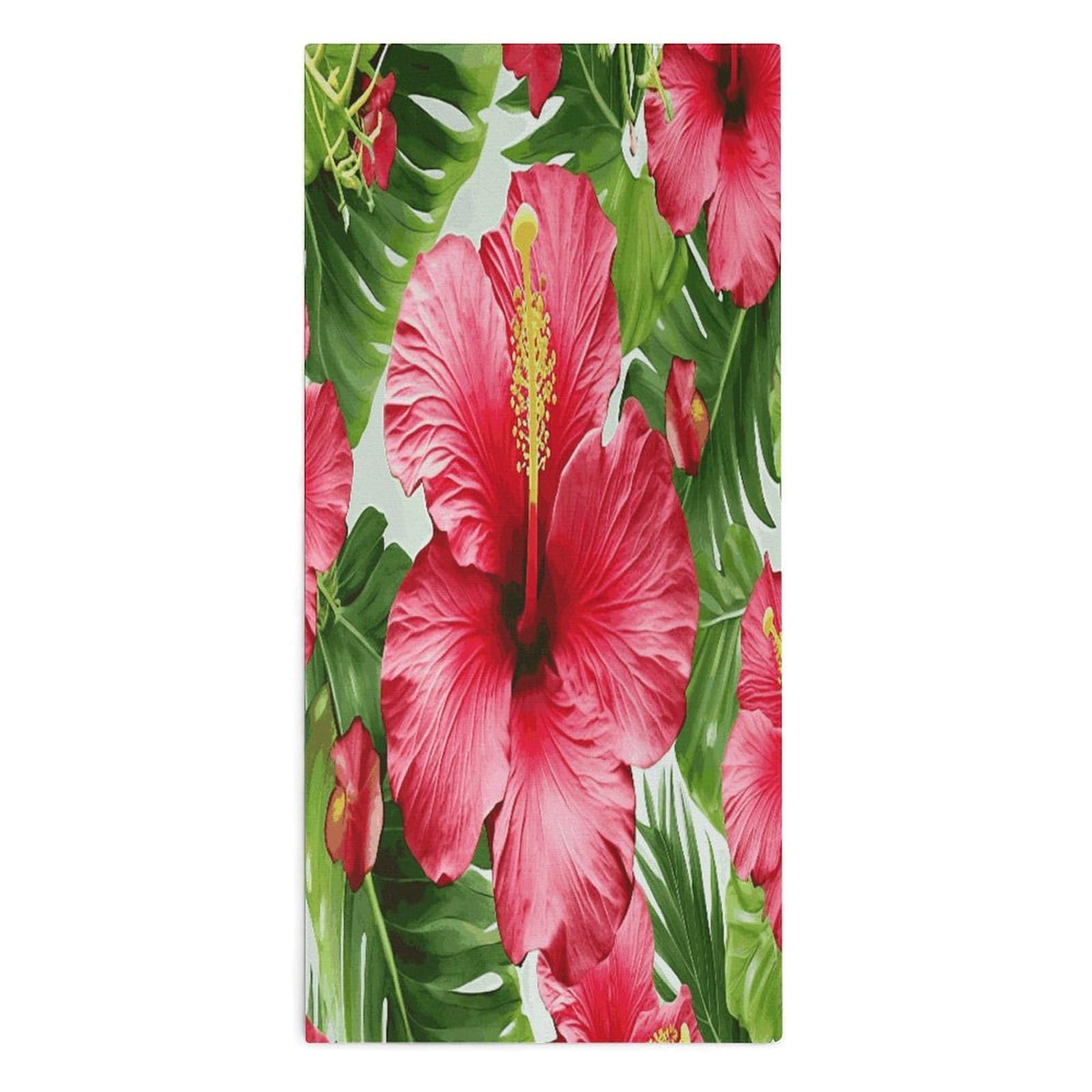 Btcowzrv Style Hibiscus Flower Bath Towel Beach Towels Shower Towel