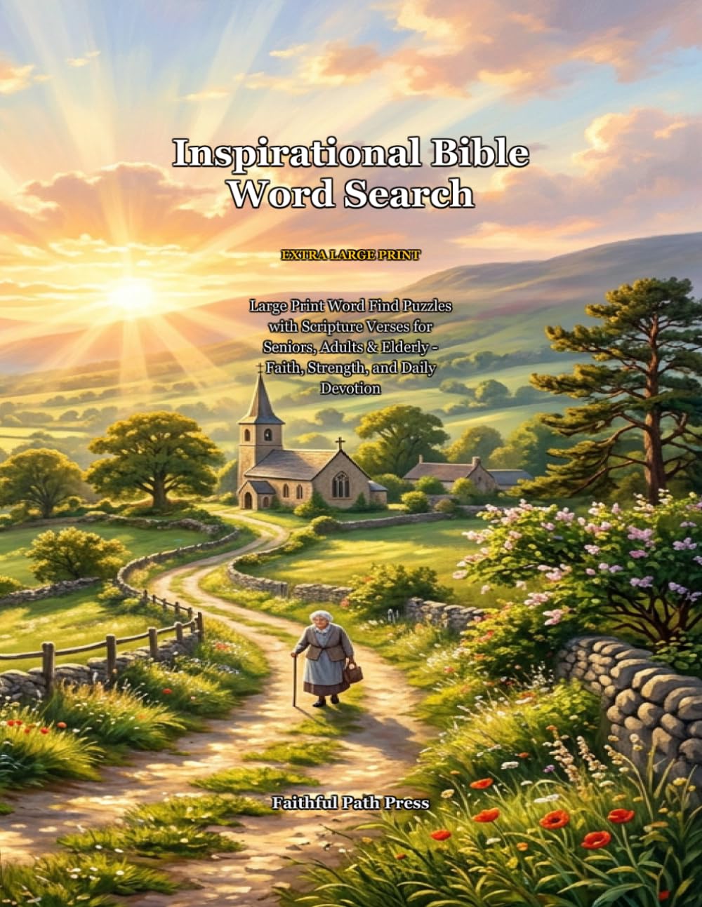 Inspirational Bible Word Search: Large Print Word Find Puzzles with Scripture Verses for Seniors, Adults & Elderly - Faith, Strength, and Daily Devotion