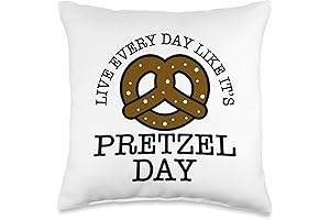 Live Pretzel Day Throw Pillow
